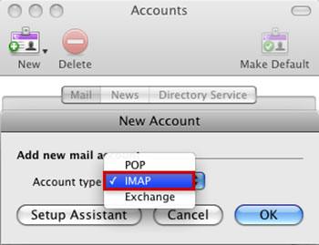 Setup ICA.NET email account on your Entourage Step 3